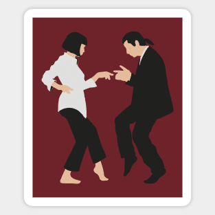 Pulp Fiction Dance Scene - funny gift idea for movie lovers, Quentin Tarantino movie fans, Samuel L. Jackson, John Travolta, Uma Thurman, Bruce Willis, gifts, retro, vintage, classic movies, meme, Magnet